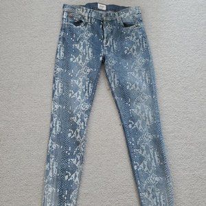 Hudson Nico Midrise Super Skinny Snake Print